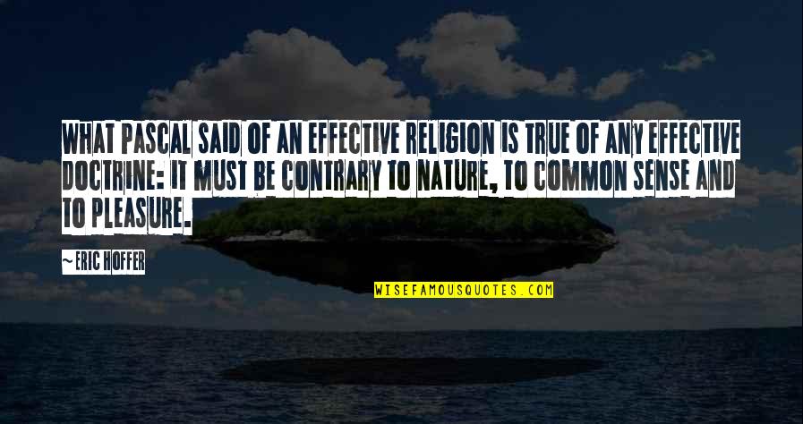Gaz Cod4 Quotes By Eric Hoffer: What Pascal said of an effective religion is