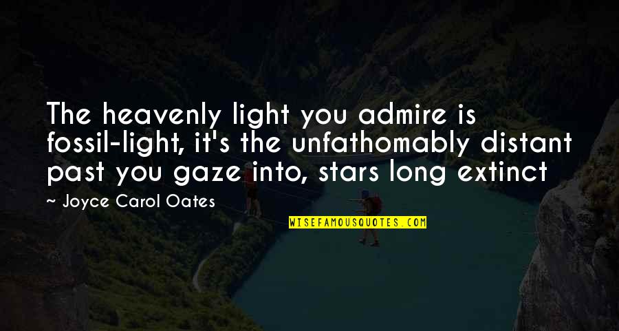 Gaze Quotes By Joyce Carol Oates: The heavenly light you admire is fossil-light, it's Gaze Quotes By Joyce Carol Oates: The heavenly light you admire is fossil-light, it's