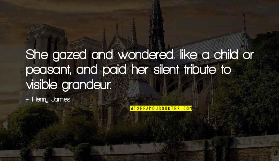 Gazed Quotes By Henry James: She gazed and wondered, like a child or Gazed Quotes By Henry James: She gazed and wondered, like a child or