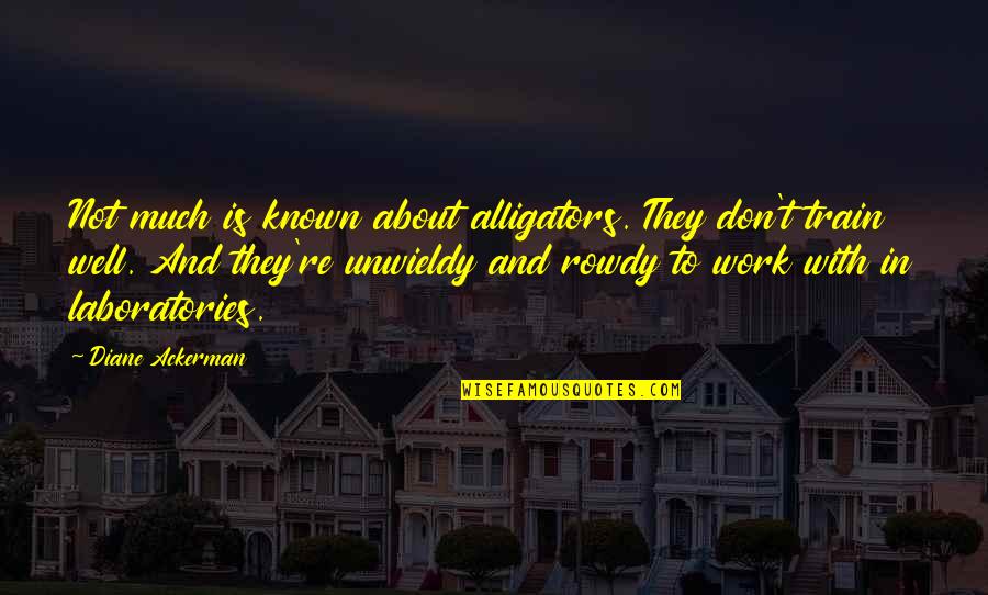 Gdeba Quotes By Diane Ackerman: Not much is known about alligators. They don't