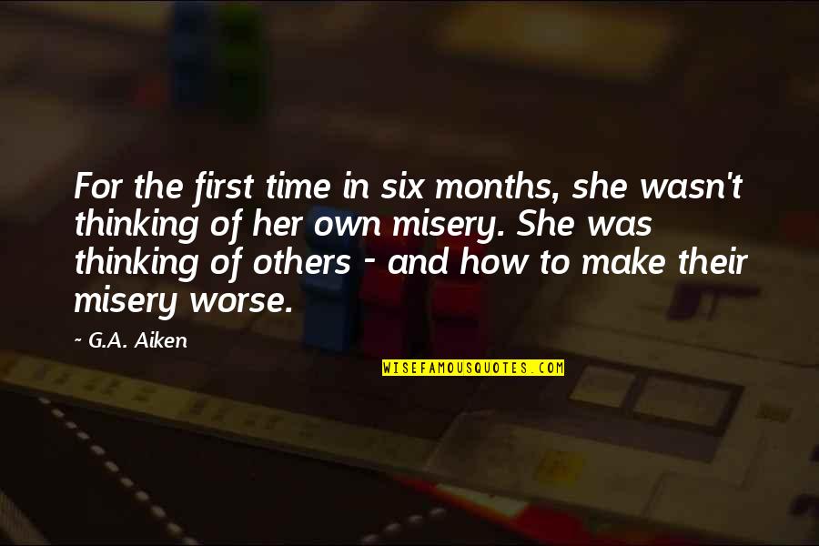 G'deveingreadingfestival Quotes By G.A. Aiken: For the first time in six months, she G'deveingreadingfestival Quotes By G.A. Aiken: For the first time in six months, she