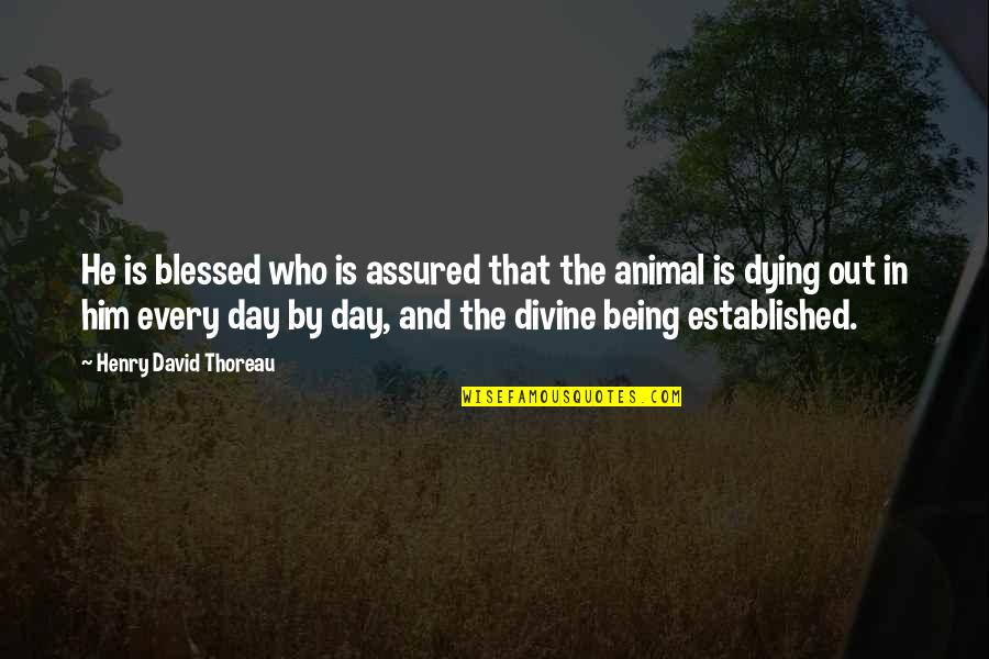 Gdr Quotes By Henry David Thoreau: He is blessed who is assured that the