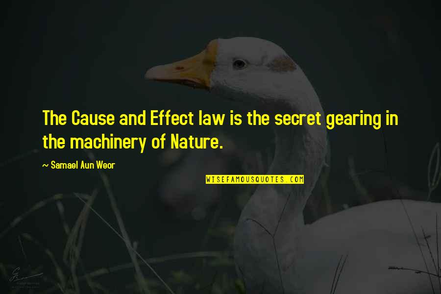 Gearing Up Quotes By Samael Aun Weor: The Cause and Effect law is the secret