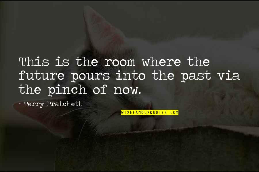 Gebratene Banane Quotes By Terry Pratchett: This is the room where the future pours