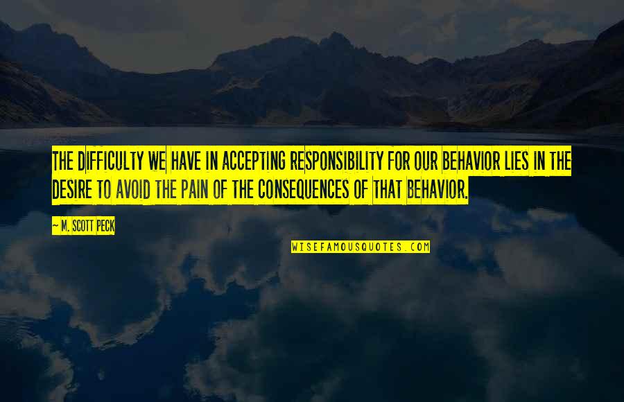 Gedong Kuning Quotes By M. Scott Peck: The difficulty we have in accepting responsibility for Gedong Kuning Quotes By M. Scott Peck: The difficulty we have in accepting responsibility for