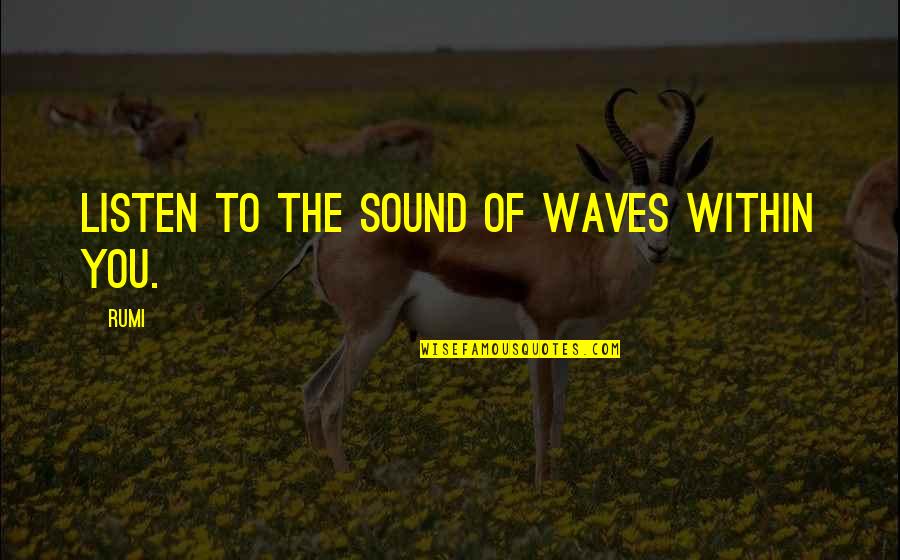 Geduld Apteek Quotes By Rumi: Listen to the sound of waves within you.