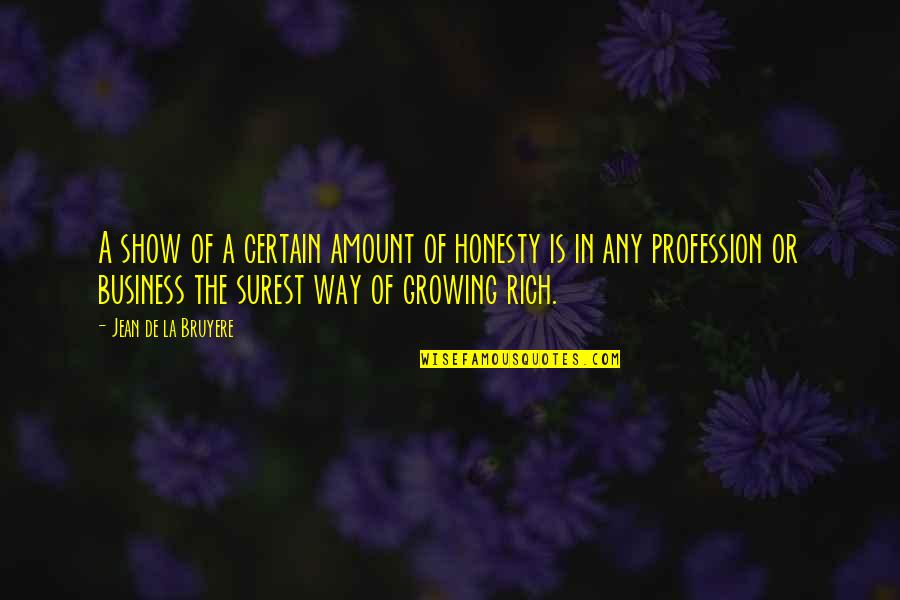 Geeky Girl Quotes By Jean De La Bruyere: A show of a certain amount of honesty Geeky Girl Quotes By Jean De La Bruyere: A show of a certain amount of honesty