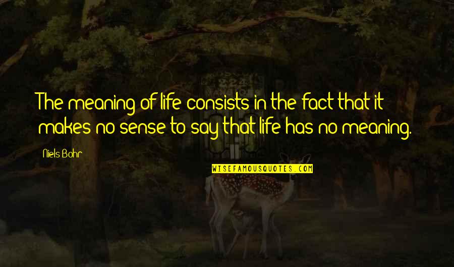 Geenens Quotes By Niels Bohr: The meaning of life consists in the fact Geenens Quotes By Niels Bohr: The meaning of life consists in the fact