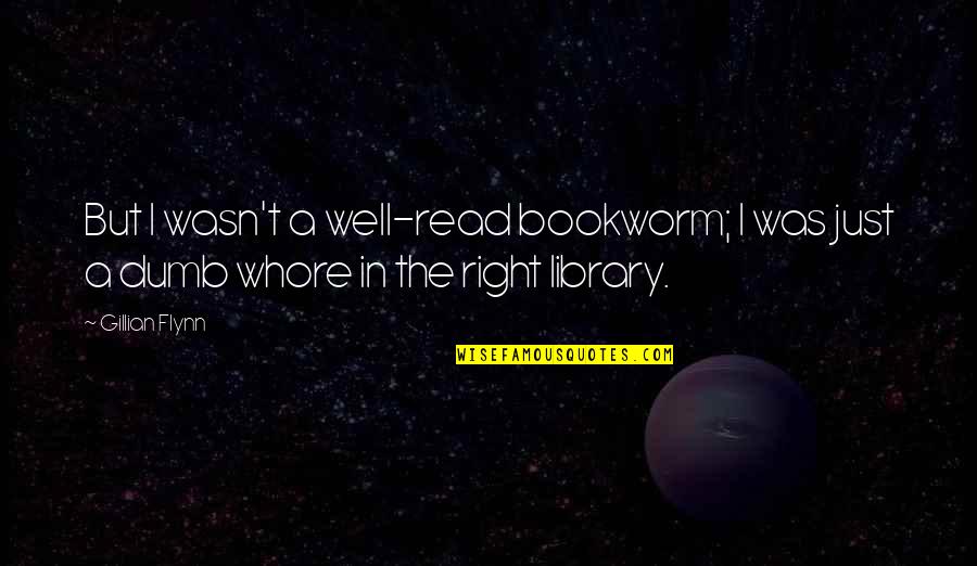 Geertrui Neyt Quotes By Gillian Flynn: But I wasn't a well-read bookworm; I was