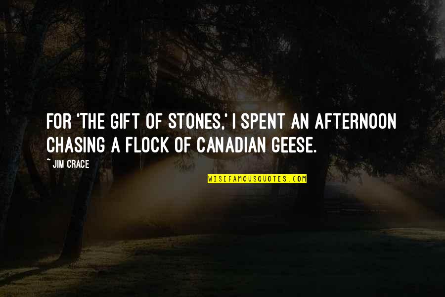 Geese Quotes By Jim Crace: For 'The Gift of Stones,' I spent an