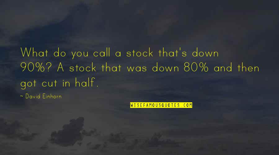 Geesthacht Quotes By David Einhorn: What do you call a stock that's down