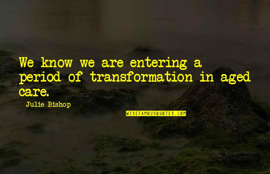 Gegebenfalls Quotes By Julie Bishop: We know we are entering a period of