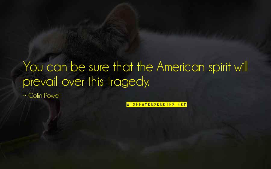 Geheel Berekenen Quotes By Colin Powell: You can be sure that the American spirit