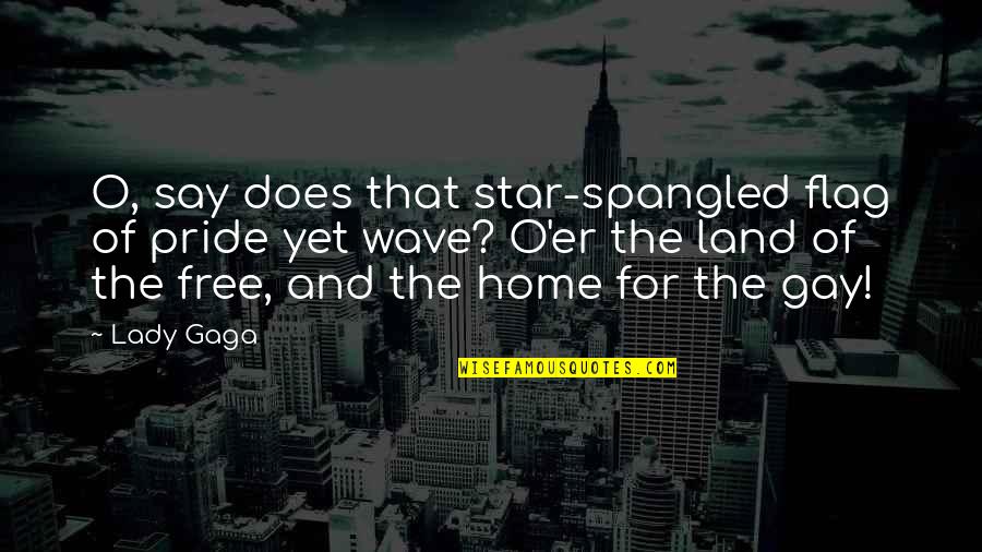 Gehrlicher Quotes By Lady Gaga: O, say does that star-spangled flag of pride