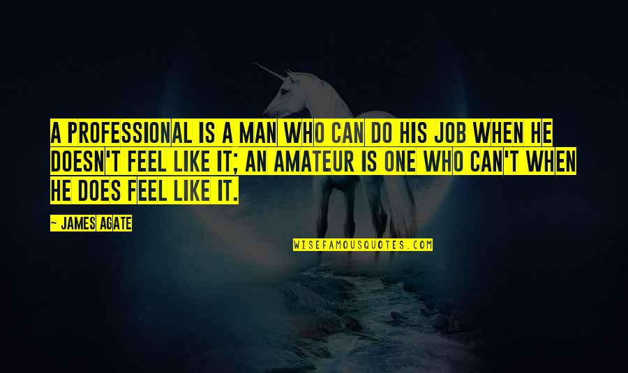 Geleceksen Bana Quotes By James Agate: A professional is a man who can do