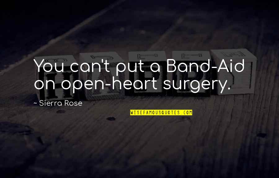 Gelled Quotes By Sierra Rose: You can't put a Band-Aid on open-heart surgery. Gelled Quotes By Sierra Rose: You can't put a Band-Aid on open-heart surgery.