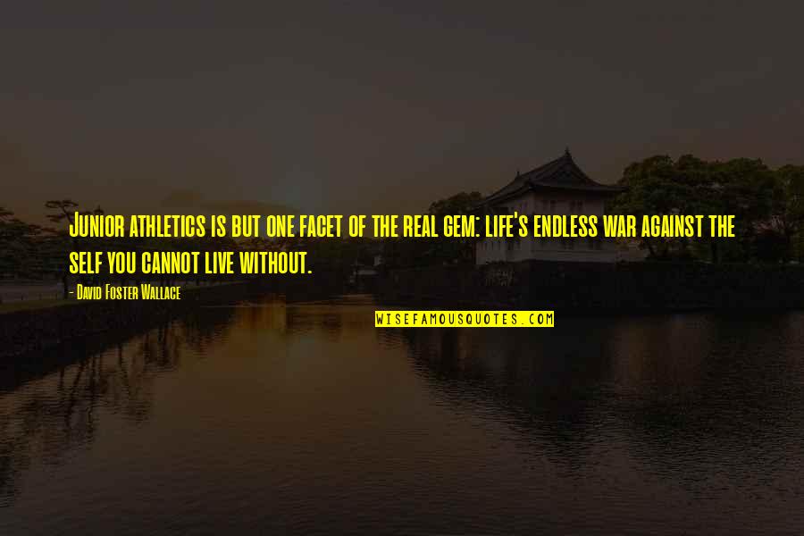 Gem Quotes By David Foster Wallace: Junior athletics is but one facet of the