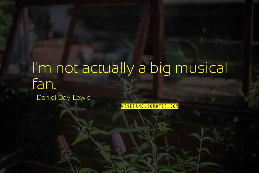 Gemas Steam Quotes By Daniel Day-Lewis: I'm not actually a big musical fan.