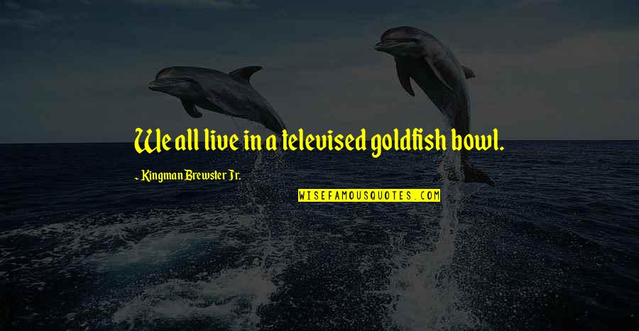Gemellis Restaurant Quotes By Kingman Brewster Jr.: We all live in a televised goldfish bowl.