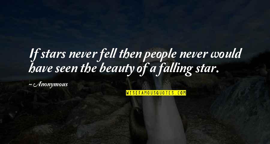 Geminian Quotes By Anonymous: If stars never fell then people never would