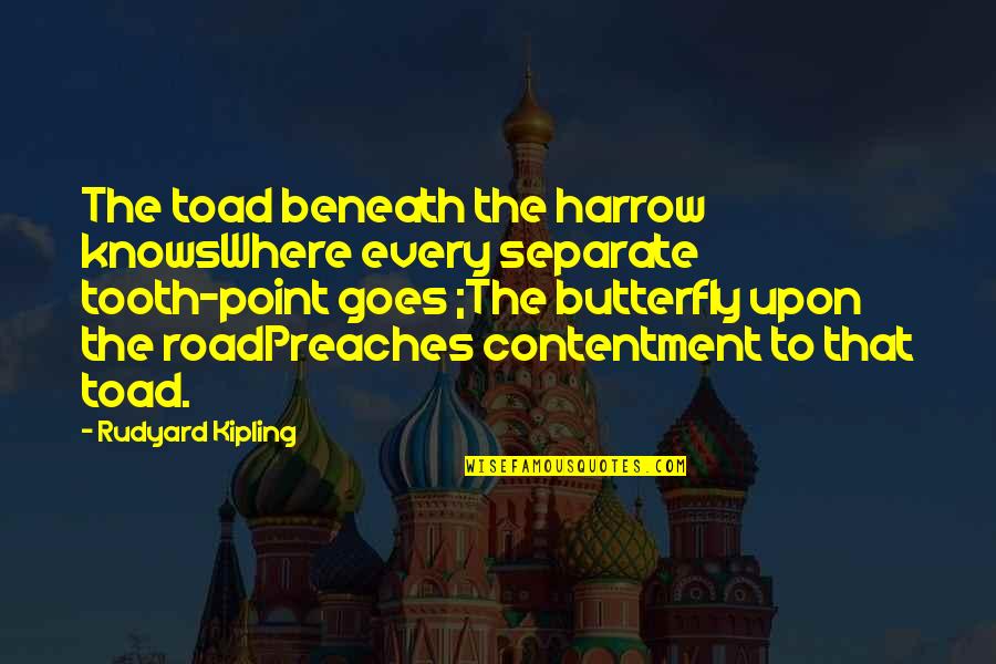Gen Shoup Quotes By Rudyard Kipling: The toad beneath the harrow knowsWhere every separate