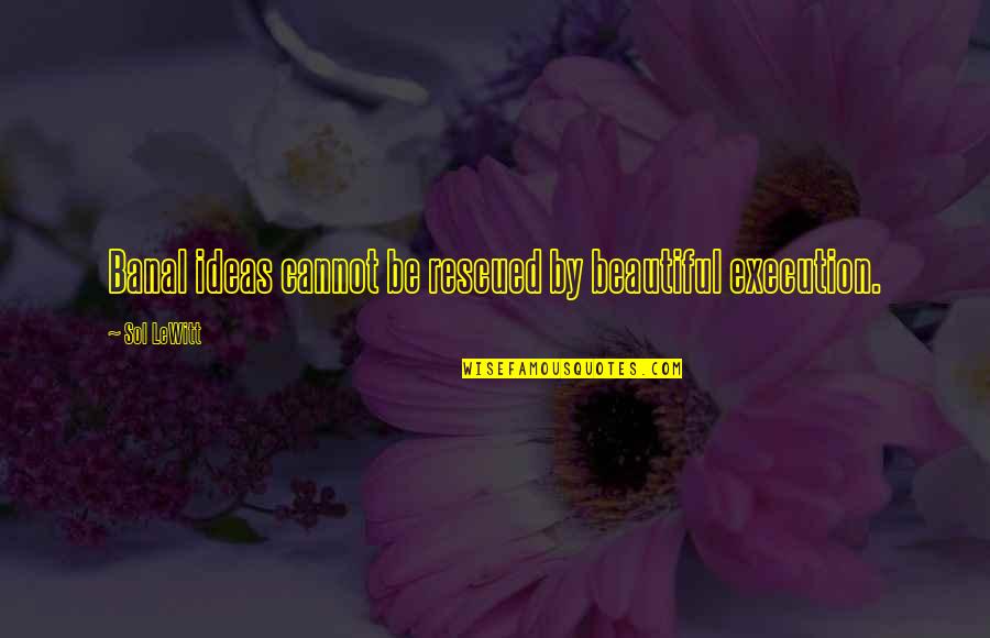 Genadijs Zieds Cekas Maisi Quotes By Sol LeWitt: Banal ideas cannot be rescued by beautiful execution.