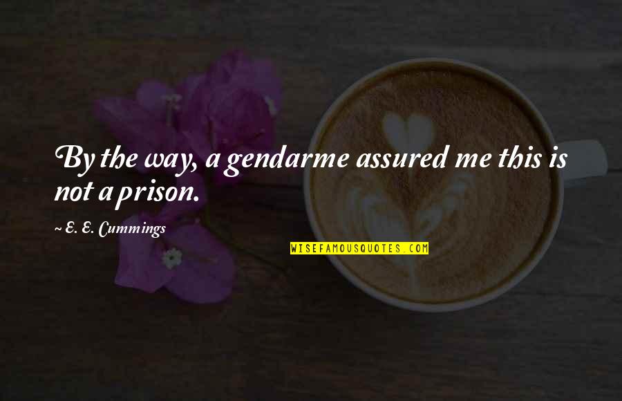 Gendarme Quotes By E. E. Cummings: By the way, a gendarme assured me this Gendarme Quotes By E. E. Cummings: By the way, a gendarme assured me this