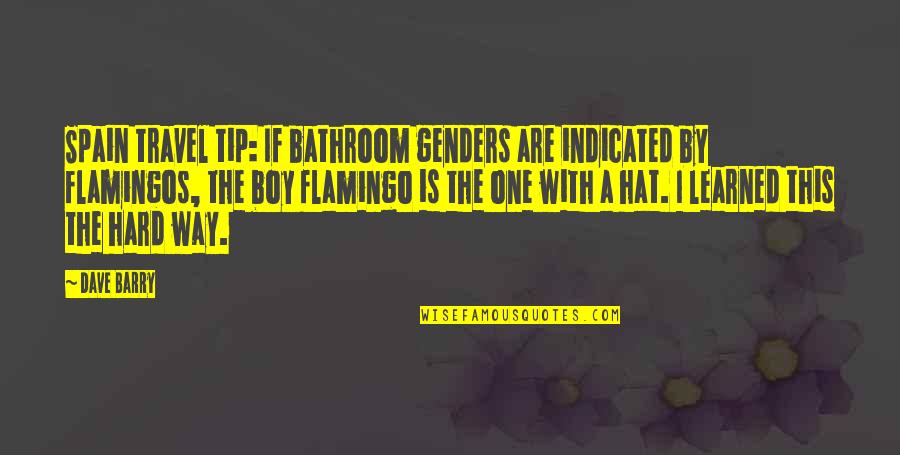 Genders Quotes By Dave Barry: Spain travel tip: If bathroom genders are indicated