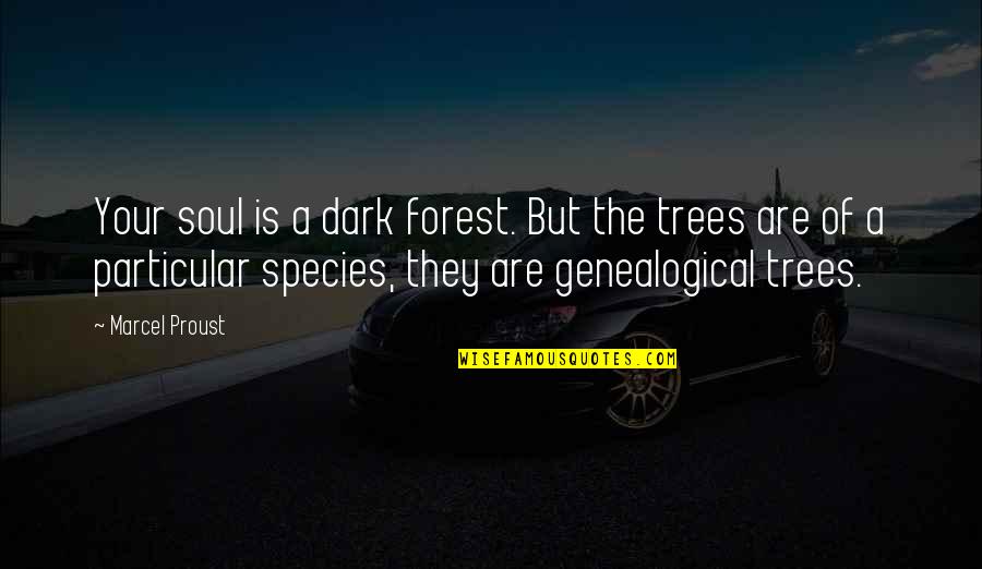 Genealogical Quotes By Marcel Proust: Your soul is a dark forest. But the