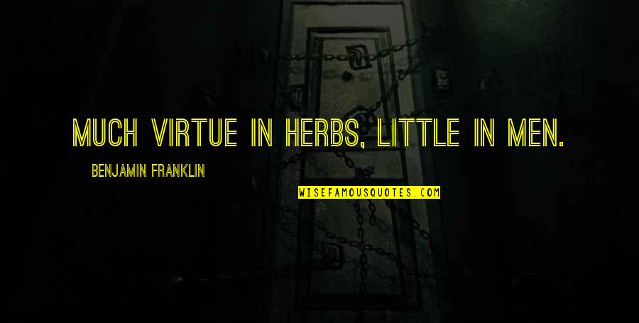 Generador De Nombres Quotes By Benjamin Franklin: Much Virtue in Herbs, little in Men.
