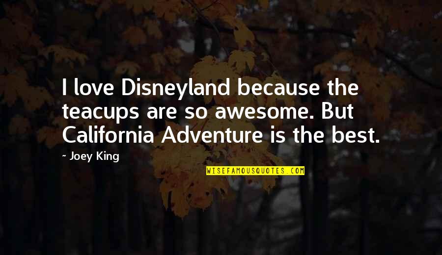 General Joseph E. Johnston Quotes By Joey King: I love Disneyland because the teacups are so General Joseph E. Johnston Quotes By Joey King: I love Disneyland because the teacups are so