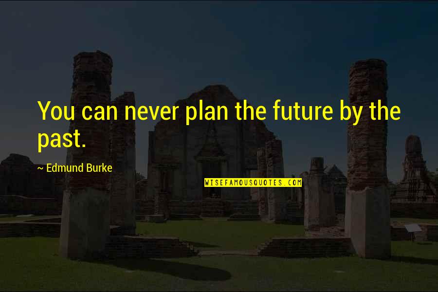 Generalizable Data Quotes By Edmund Burke: You can never plan the future by the