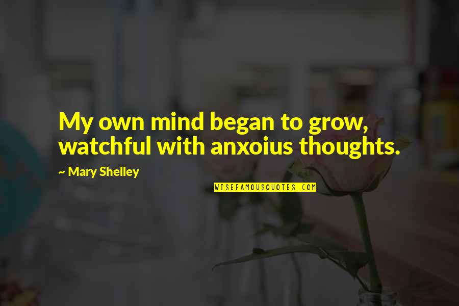 Generosamente En Quotes By Mary Shelley: My own mind began to grow, watchful with