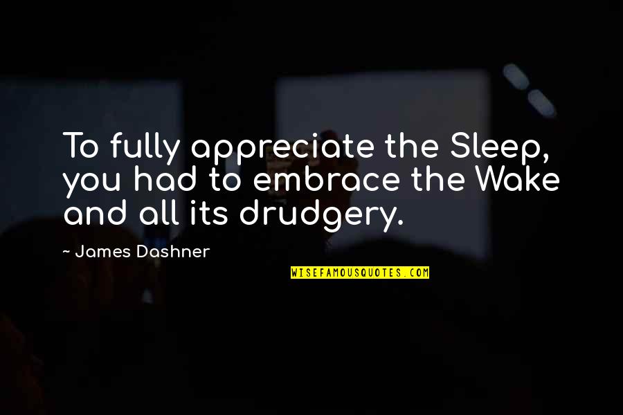 Genesis One Quotes By James Dashner: To fully appreciate the Sleep, you had to