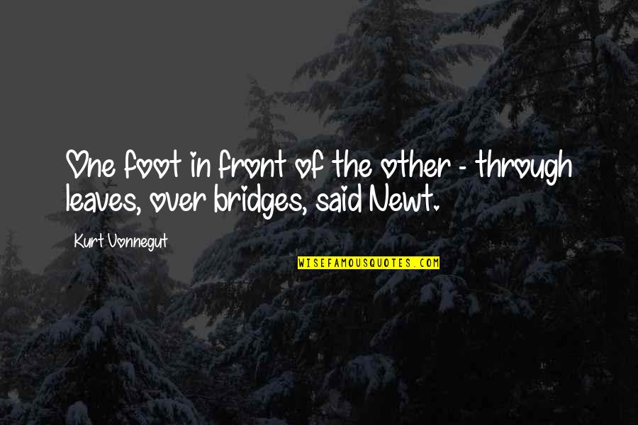 Genetic Engineering In Brave New World Quotes By Kurt Vonnegut: One foot in front of the other -