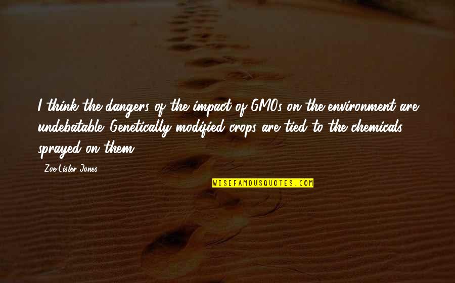 Genetically Modified Crops Quotes By Zoe Lister-Jones: I think the dangers of the impact of