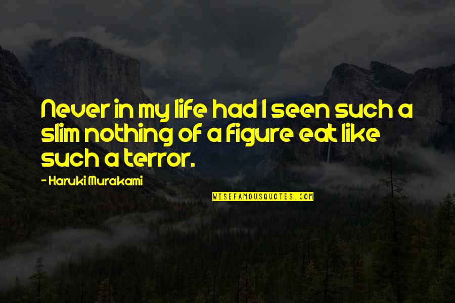 Genghis Khan Happiness Quotes By Haruki Murakami: Never in my life had I seen such