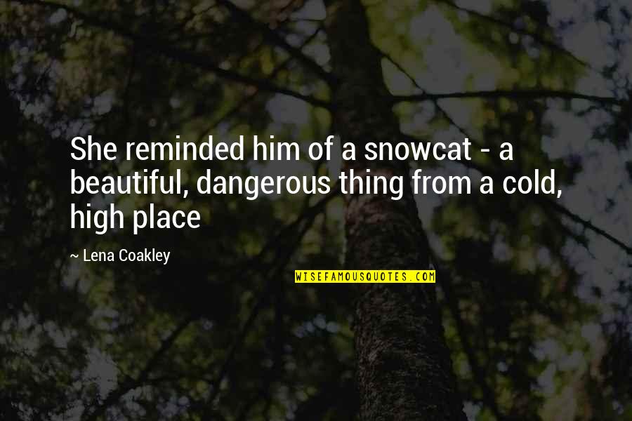 Gengtogel Quotes By Lena Coakley: She reminded him of a snowcat - a