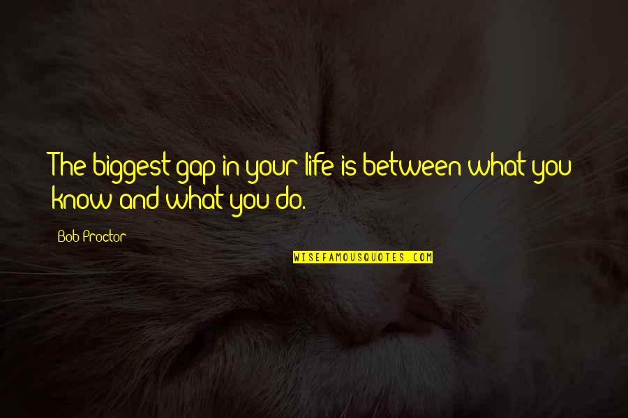 Genome Browser Quotes By Bob Proctor: The biggest gap in your life is between