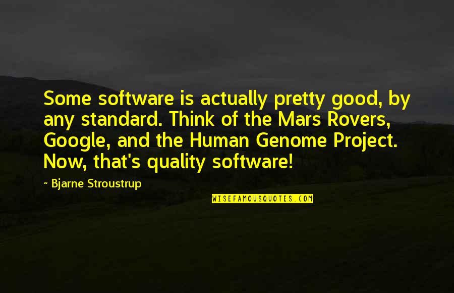 Genome Project Quotes By Bjarne Stroustrup: Some software is actually pretty good, by any