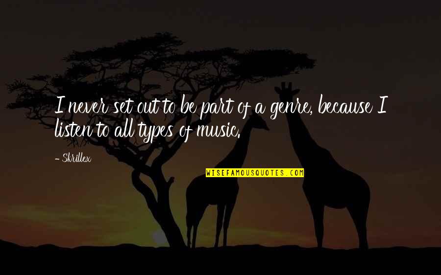 Genre Of Music Quotes By Skrillex: I never set out to be part of