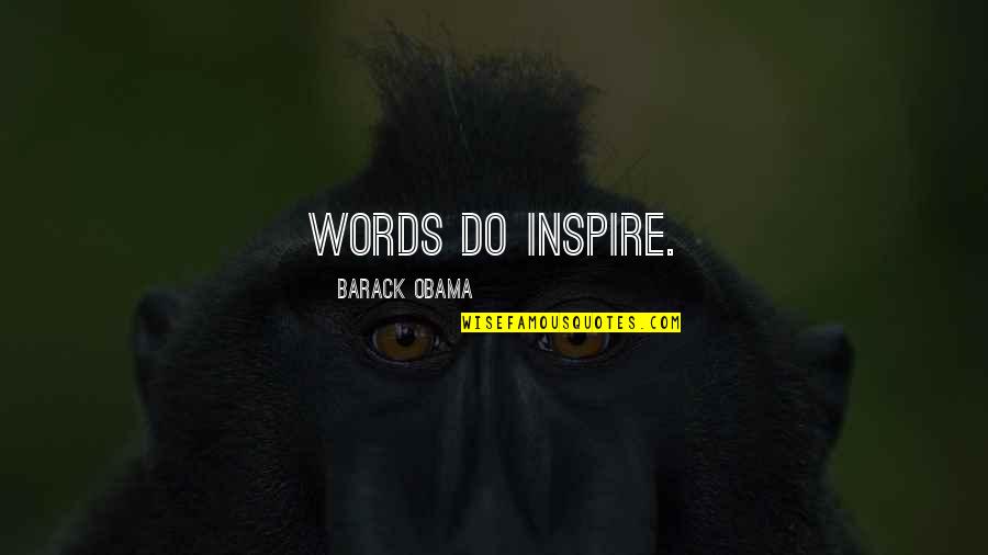 Genrtrally Quotes By Barack Obama: Words do inspire.