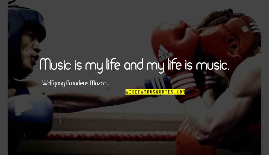 Gentlemen And Suits Quotes By Wolfgang Amadeus Mozart: Music is my life and my life is