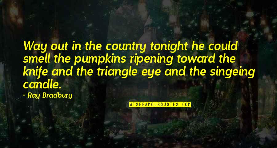 Genuphobia Pronunciation Quotes By Ray Bradbury: Way out in the country tonight he could