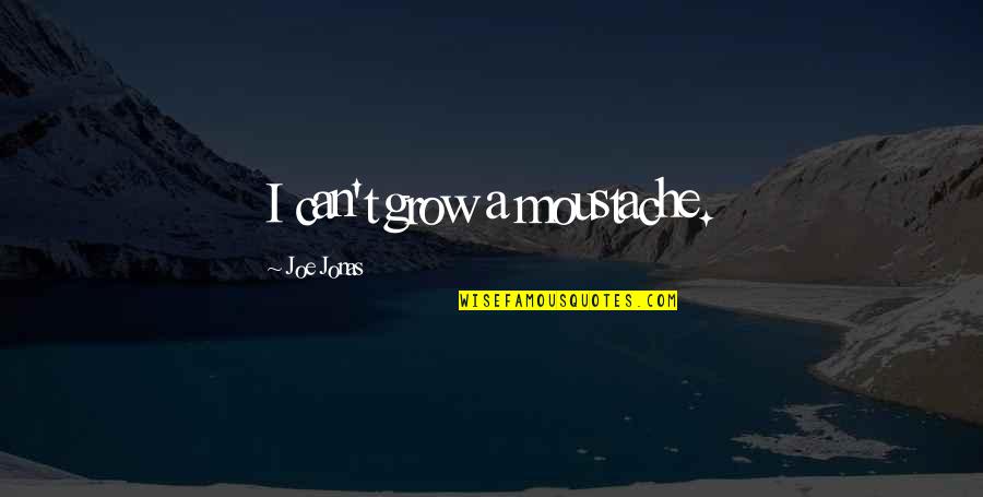 Genzel I Gretel Quotes By Joe Jonas: I can't grow a moustache. Genzel I Gretel Quotes By Joe Jonas: I can't grow a moustache.
