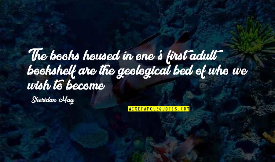 Geological Quotes By Sheridan Hay: The books housed in one's first adult bookshelf Geological Quotes By Sheridan Hay: The books housed in one's first adult bookshelf