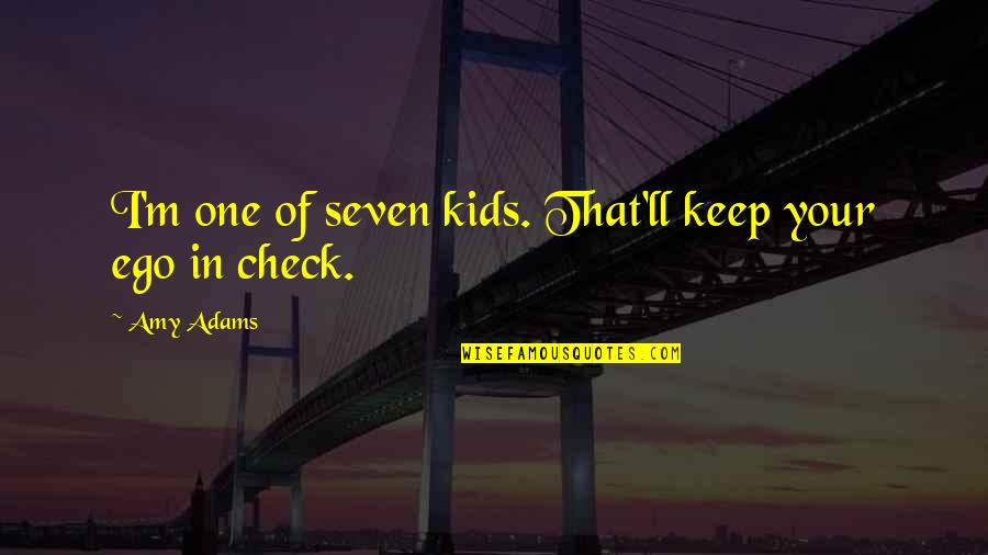 Geometrico Quotes By Amy Adams: I'm one of seven kids. That'll keep your