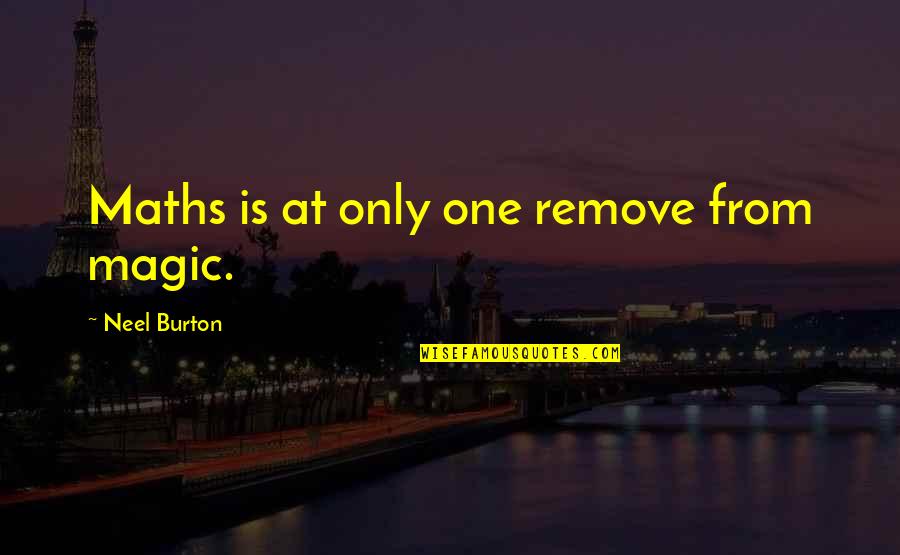 Geometry's Quotes By Neel Burton: Maths is at only one remove from magic.
