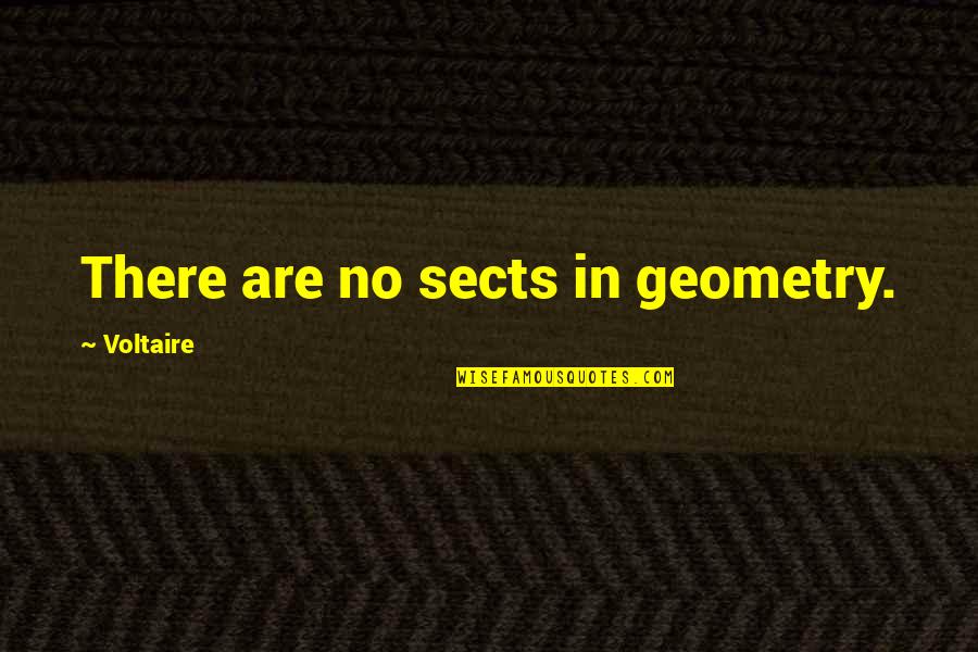 Geometry's Quotes By Voltaire: There are no sects in geometry.