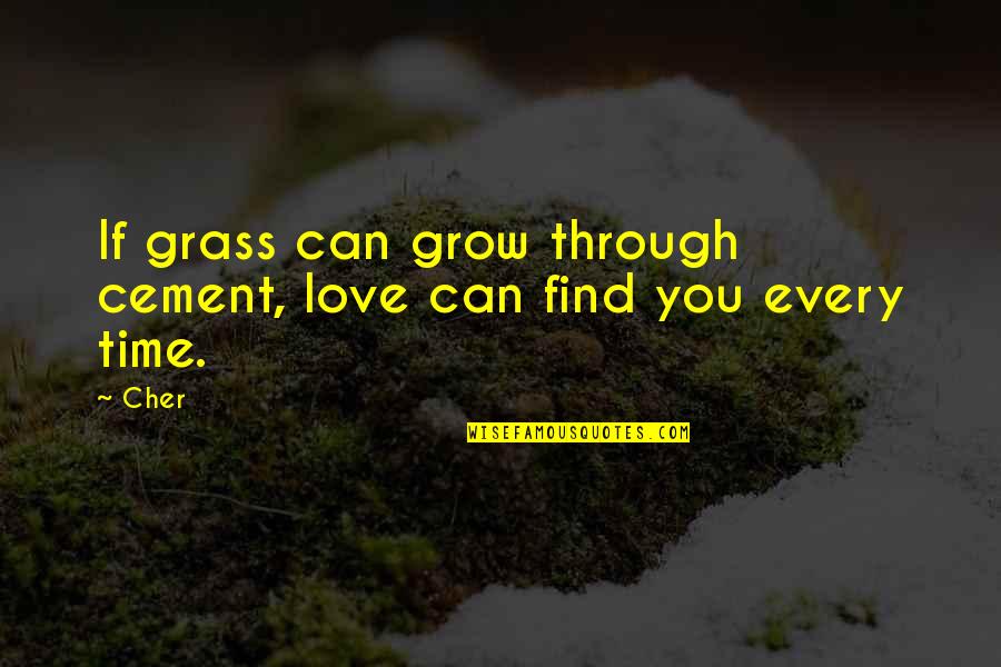 Geonosis Quotes By Cher: If grass can grow through cement, love can